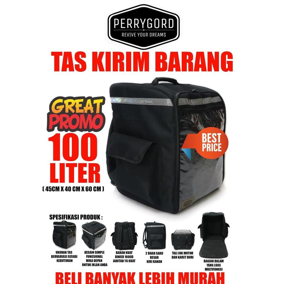 Tas Kirim Barang Tas Motor Untuk Kirim Barang   100 Liter Premium