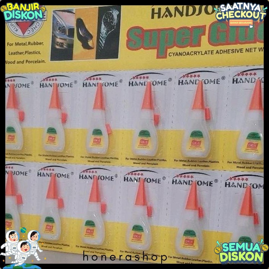 

Lem Handsome Super Glue Botol Isi 12Pcs Terlaris! Produk Ini Banyak Dicari