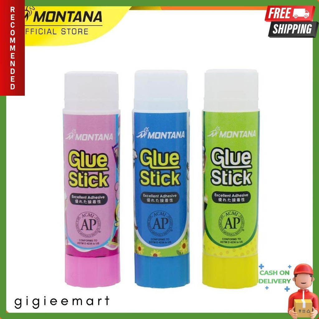 

Montana Glue Stick Fancy 10G 24 Pcs Excellent Adhesive Lem Batang Perekat Gsf-10 / 10Gr - Box Diskon