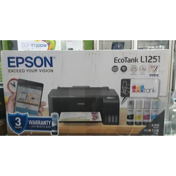 Printer Epson Ecotank L1250 A4 Wi-Fi - Epson L1250 Ink Tank Printer New Stok