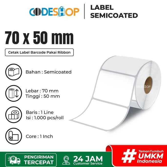 

SALE Label Semicoated 70x50mm / 70x50 / 70 x 50 mm 1 Line 1000 Pcs
