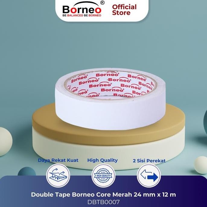 

DISKON 12 ROLL - Borneo Double Tape CM (24mm x 12m)