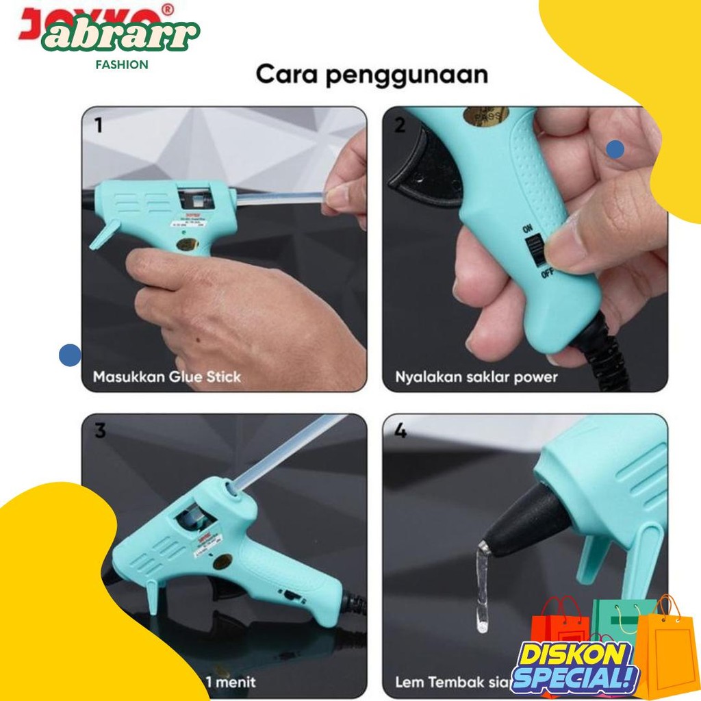 

Alat Lem Tembak Joyko Pastel Kecil Gg-854 / Glue Gun Joyko Warna Pastel Kecil 20 Watt Gg-854 Terlengkap Dan Termurah