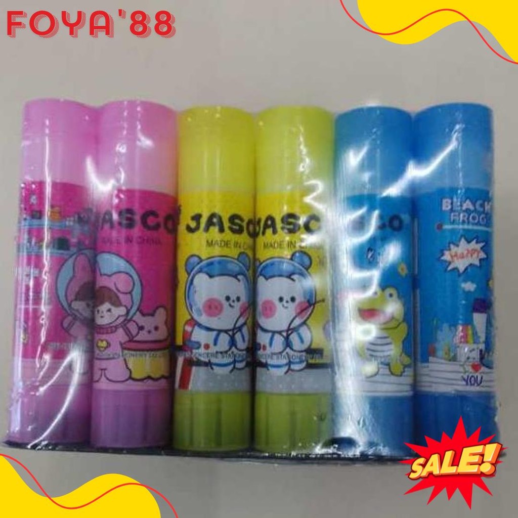 

[24 Pcs] Glue Stick Mini - Model Fancy - 10 Gram - Merk Random Diskon