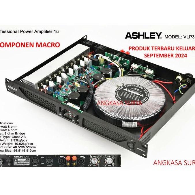BEBAS ONGKIR - Power Ashley VLP300 ORIGINAL Komponen Macro/Amplifier Ampli Ashley VLP 300 Komponen M
