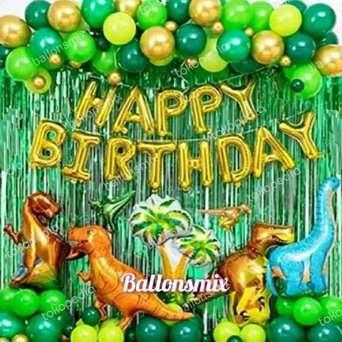 Dekorasi Set Dinosaurus / Dekorasi Ulang Tahun