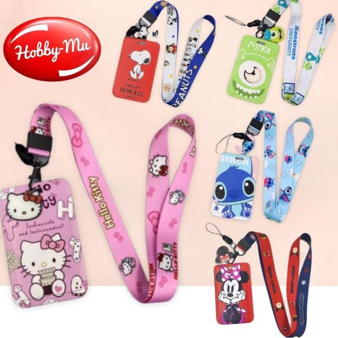 

READY Holder Kartu Id Card Dengan Lanyard Leher Motif Lucu NEW