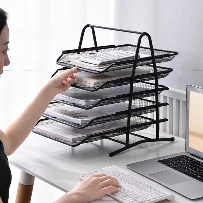 

READY Rak Kertas Dokumen Surat 5 Susun Paper Document Letter Tray Tier NEW