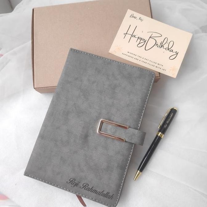 

READY Paket Kado Hampers Notebook Agenda Custom Nama dan Pena Custom Premium NEW
