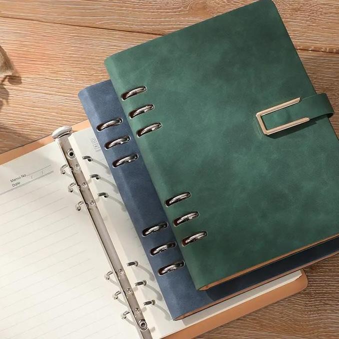 

READY KHUSUS GROSIR [BISA CUSTOM] Binder Notebook Kulit Ukuran A5 Custom/ Buku Binder A5 NEW