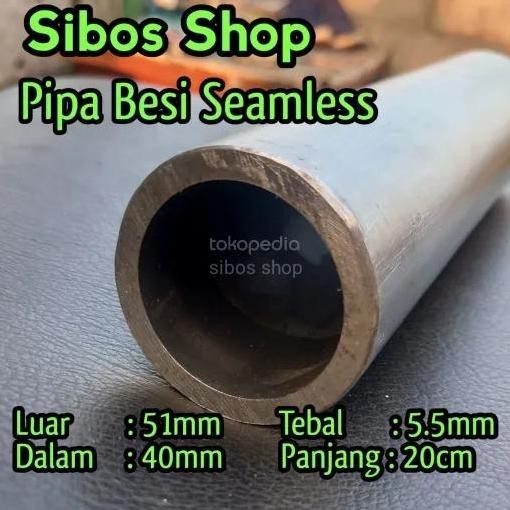 Promo Pipa Besi Seamless 2 Inchi | Od 51Mm Id 40Mm Tebal 5.5Mm