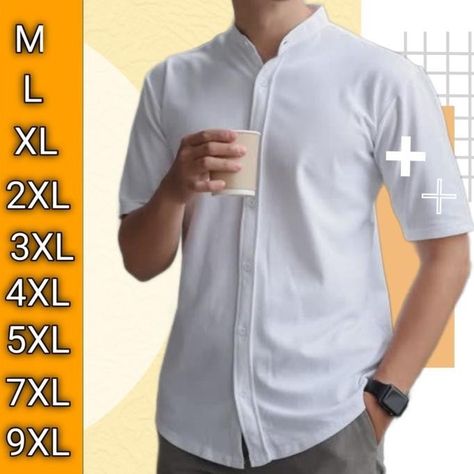 (Allthebest) Kemeja Polo Jumbo Pique Lacos Kerah Ciangi Shanghai BIG SIZE