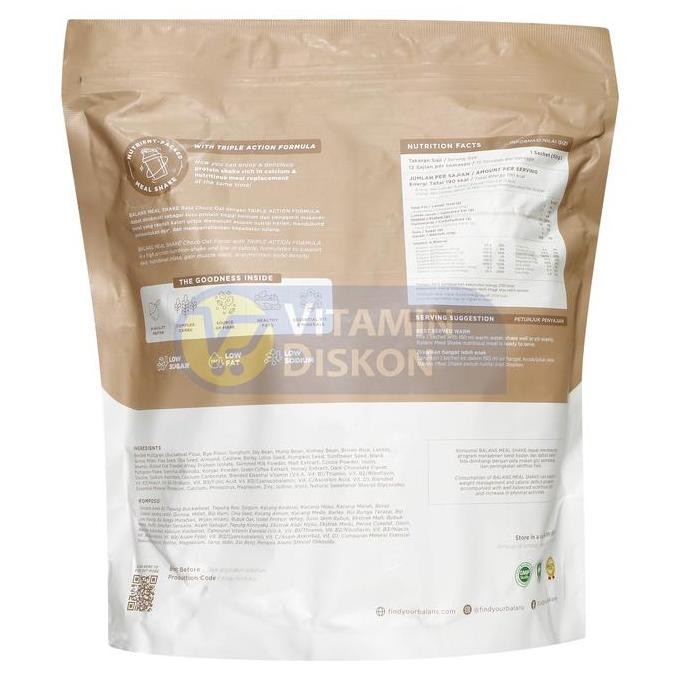 

Balans Meal Shake Choco Oat 1 Pouch @12 Pcs Food Granola Oatmeal Sereal Terbaru