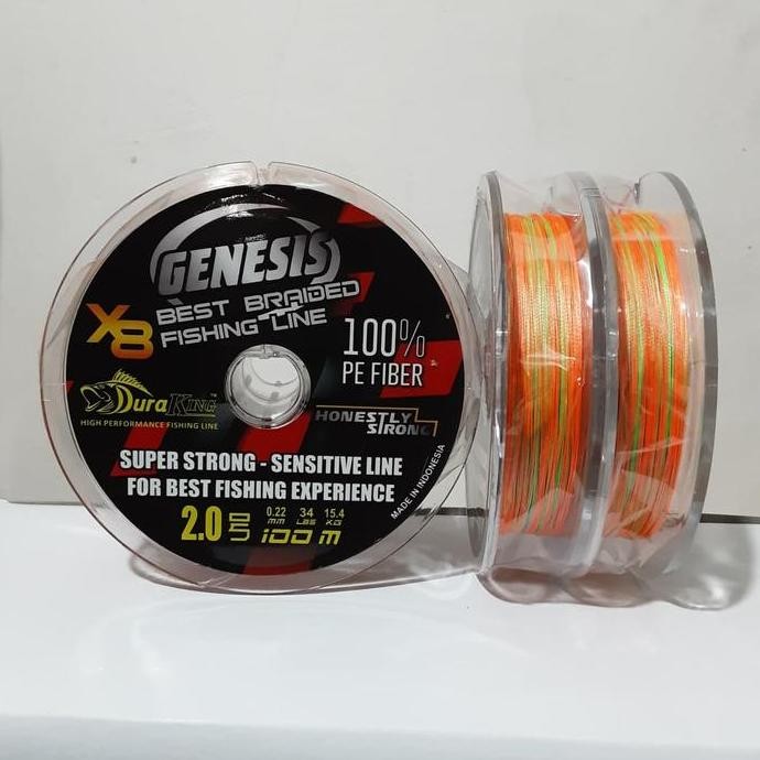 Tersedia Senar Pancing Duraking Genesis PE 34Lb 15.4kg 0.22mm 2.0 Connected