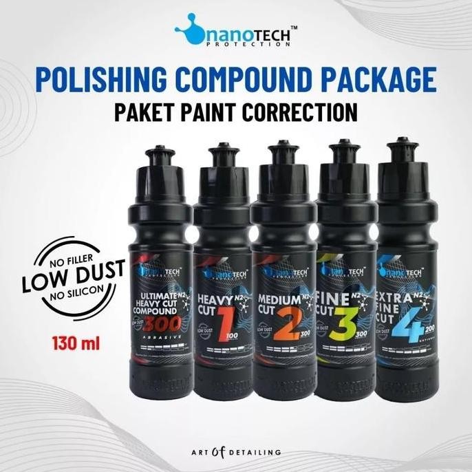 Paket Compound Polish 300 Step 1 2 3 & 4 - Obat Poles Kompon