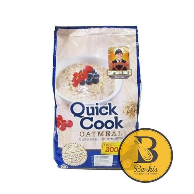 

Captain Oats Quick Cook 800+200 Gr / Havermouth Gandum Oat Best Seller