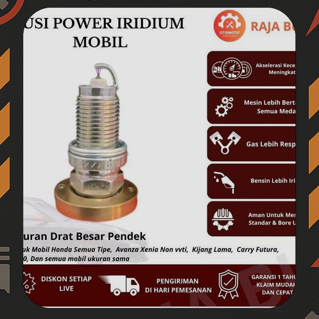 Murah 4 Pcs Busi Iridium Laser Mobil Honda Avanza Xenia Non Vvti Drat Besar Pendek- Izrfk
