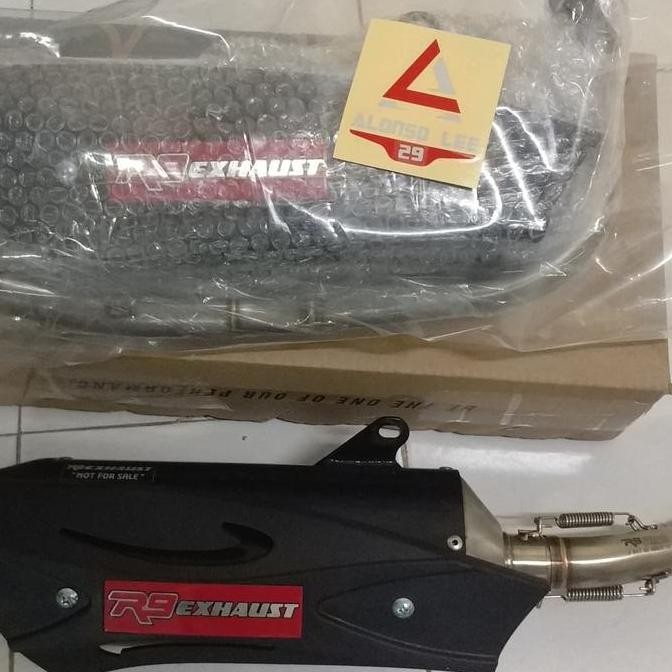 Knalpot r9 misano black pcx nmax aerox