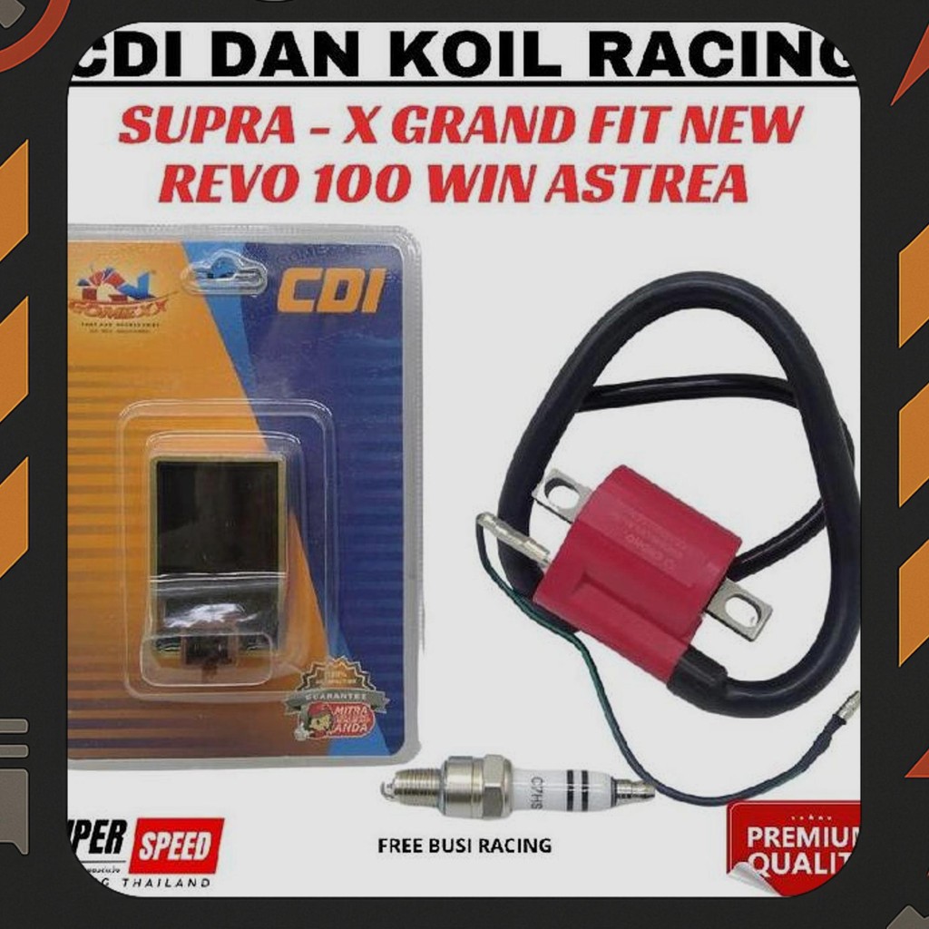 Limited Cdi Racing Supra X Lama Supra Fit Lama/New Grand Revo Lama Plus Koil Dan Busi Racing Motorcy