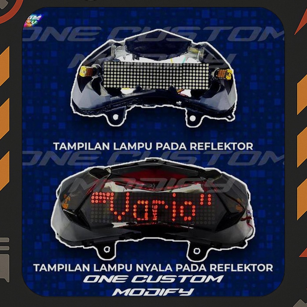 Diskon Stoplamp Running Text Animasi Vario 125 150 Led Old 2015-2018 Variasi Lampu Rem Belakang Moto