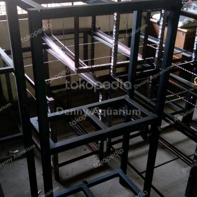 Rak Aquarium Besi Holo 4X4 3 Ukuran 60X30Cm 3 Susun