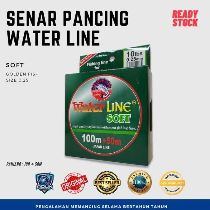 Tersedia Senar Pancing Nylon Monofilament Water Line Soft 150m Untuk Mancing Lomba Galapung & Galata