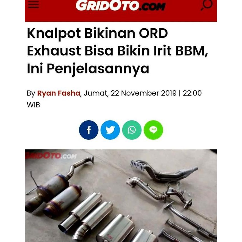 Exhaust Knalpot Racing Full set City Hatchback ORD exhaust