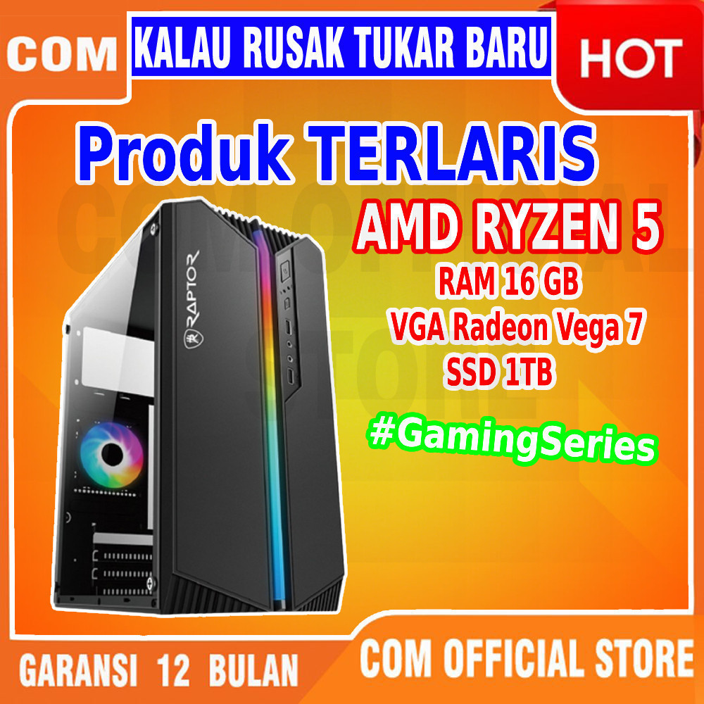 PC Gaming Fullset Amd Ryzen Ryzen 3 / 5 5600G lengkap Computer Komputer Full set Cpu 4600G MANTAP