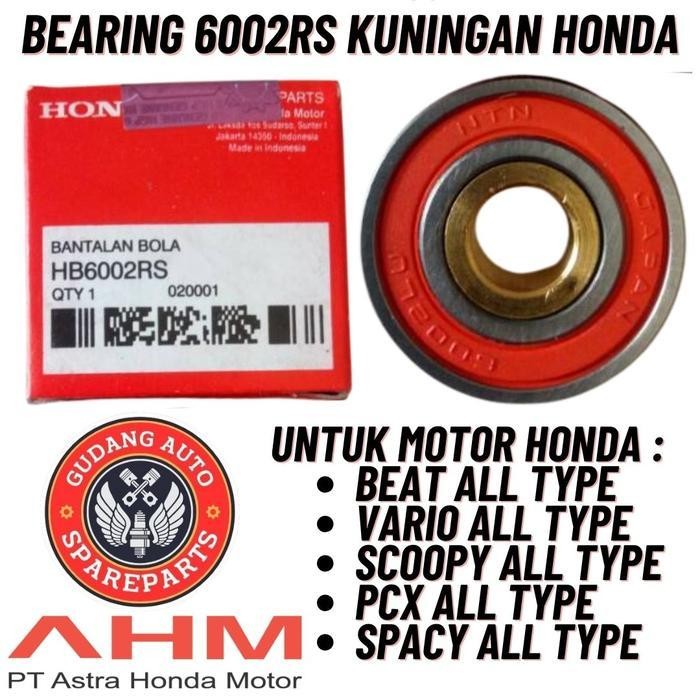 Ahm Part Bearing 6002Rs Kuningan Bering Laher Bak Cvt Honda Beat Fi Karbu Vario 110 Fi Karbu Scoopy 