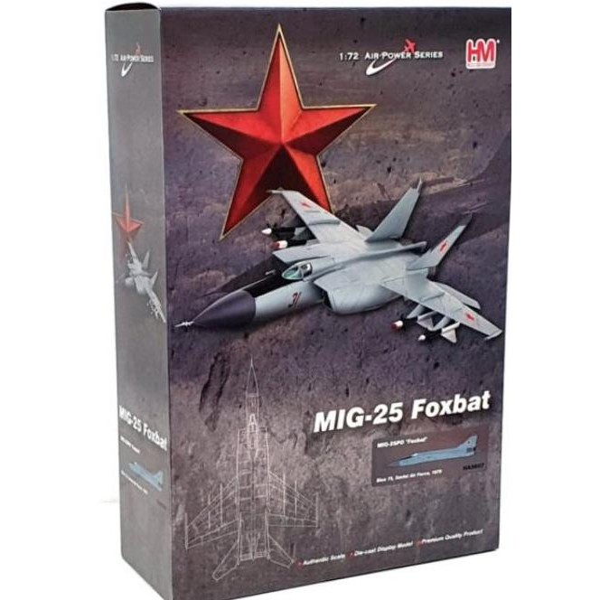 Diecast Pesawat Tempur Mig-25Pd "Foxbat" Soviet Air Force 1/72 By Hm