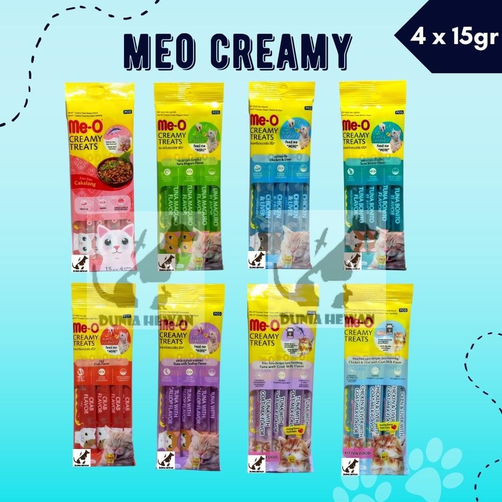 SNACK/Treat Kucing (Cat) Me-O MeO Creamy Treat Treats per Box/Boks/Dus