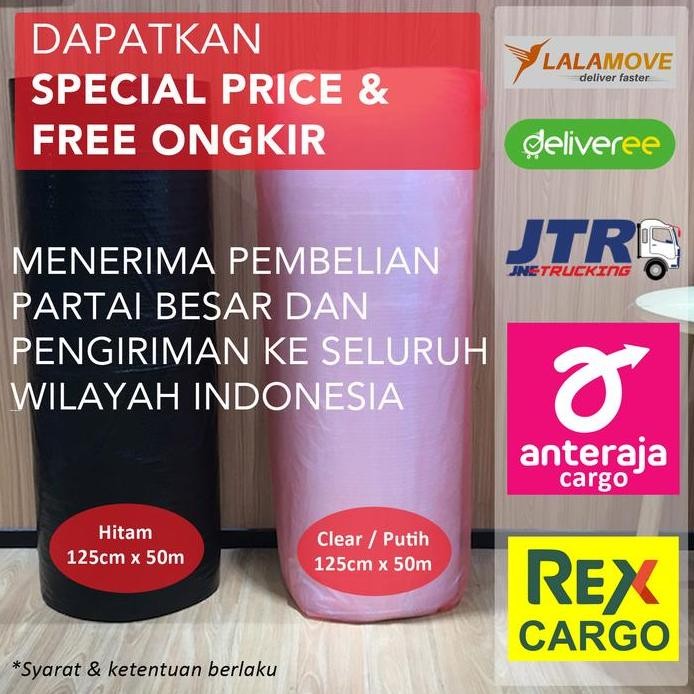 

ready stock BUBBLE WRAP ROLL 125cm x 50m HARGA EKONOMIS