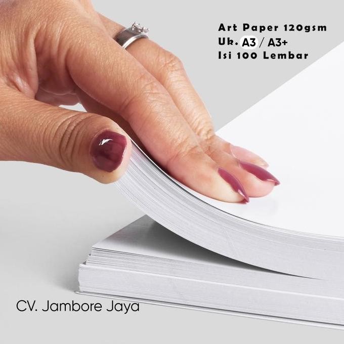

baru Kertas Art Paper Kertas Glossy 120 GSM / 120 Gram A3 / A3+ (48x32)