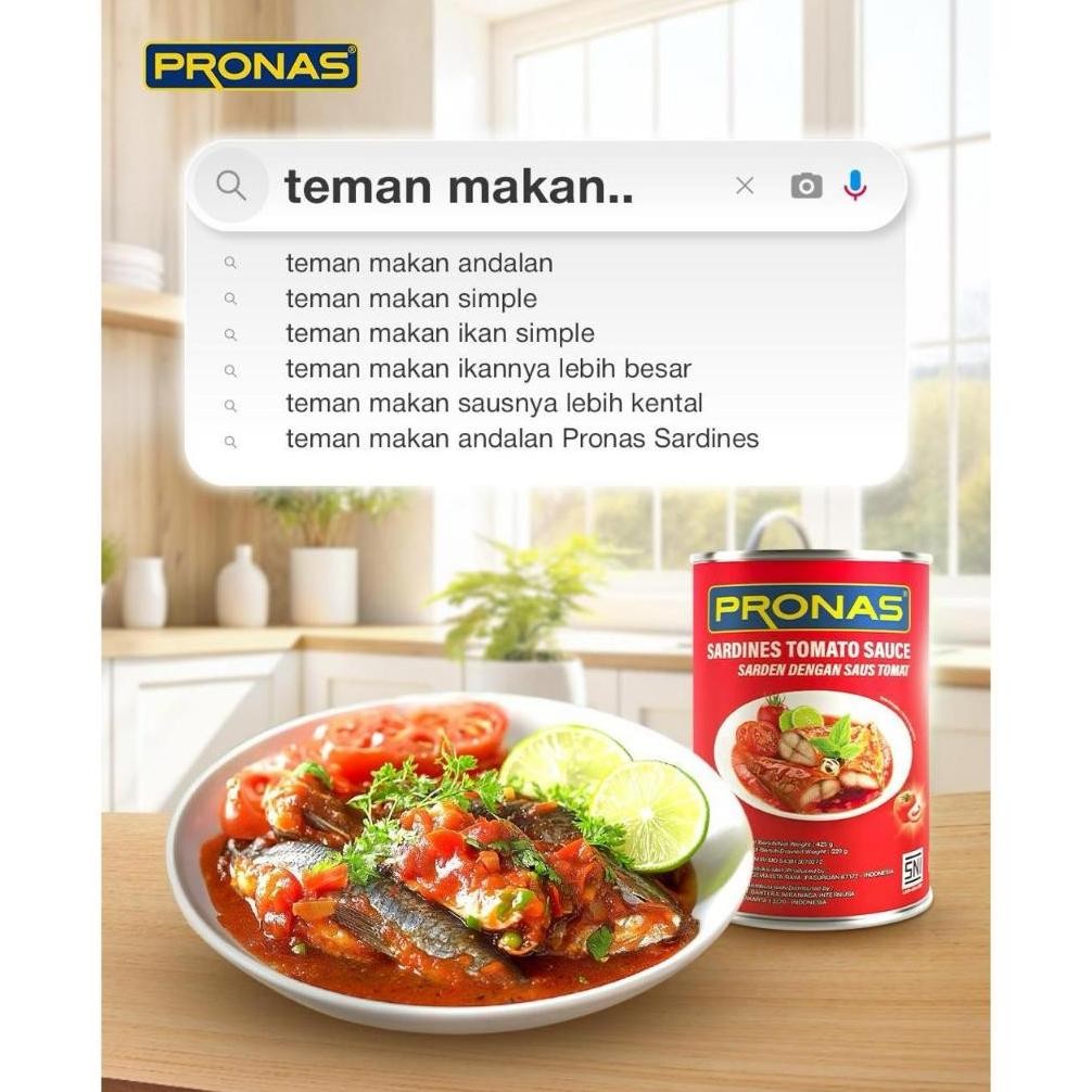 

ready PRONAS Sarden Tomat 155 g Bundling 2 pcs murah