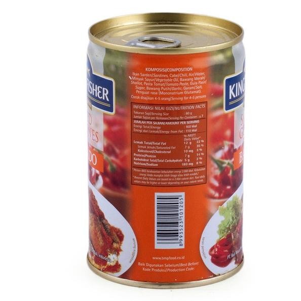 

ready King's Fisher Sarden Goreng Rasa Balado Makanan Kaleng 425 gr murah