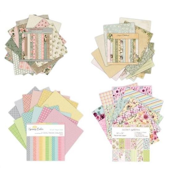 

baru LovelyCraftStore | P01 ~ 30x30cm (24pcs) Paper Pack Scrapbook Paper Art Deco Bullet Journal Paper