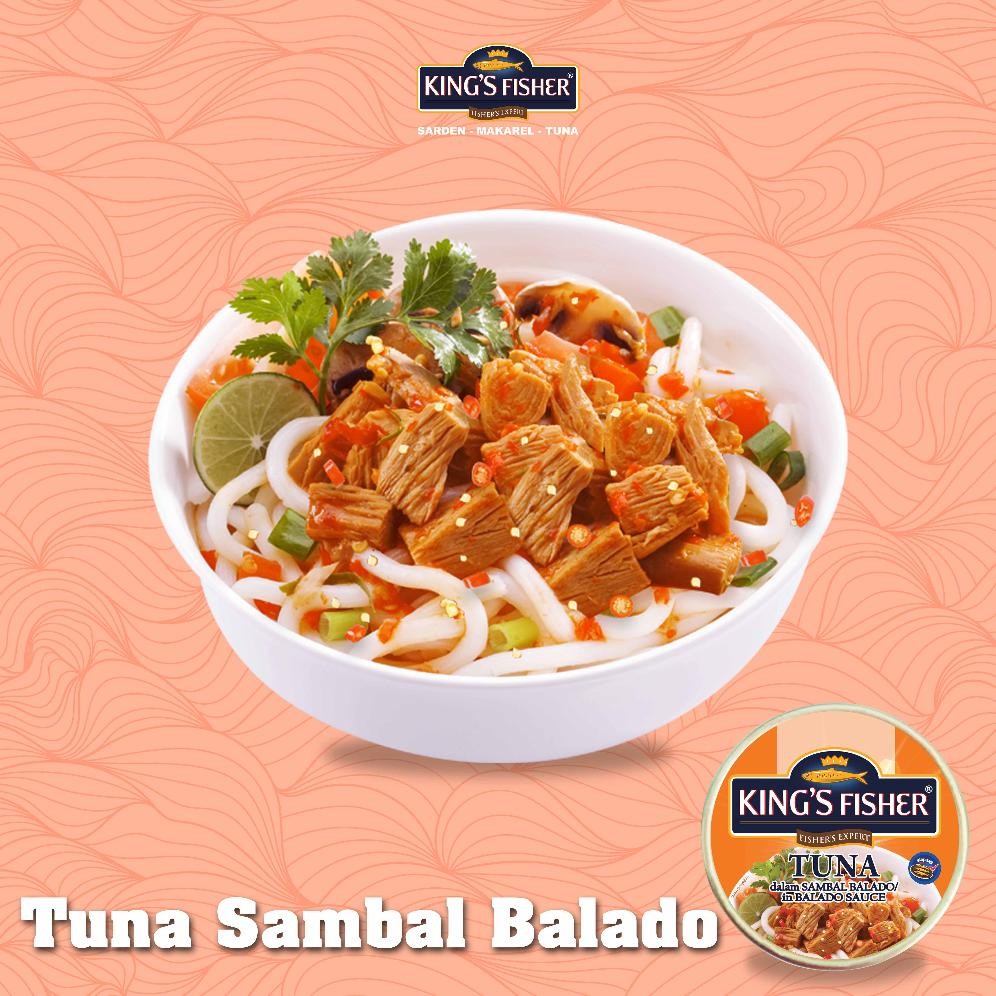 

ready Paket 2 pc King's Fisher Tuna Sambal balado Daging Tuna Makanan Kaleng murah