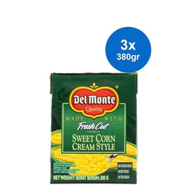 

ready Delmonte Cream Style Corn Tetra 380 gr x 3 murah