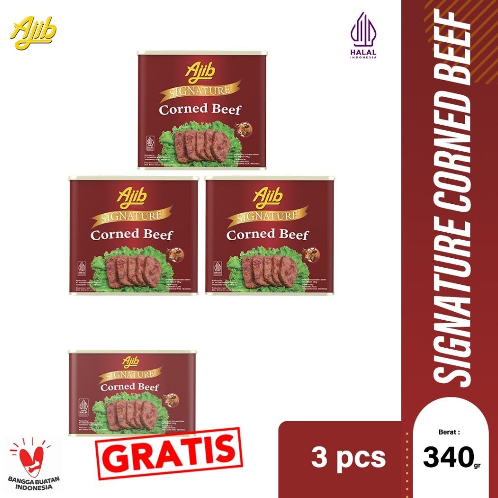 

ready [ FLASH SALE ] Ajib Signature Kornet Daging Sapi 340 gr - Beli 3 Gratis 1 ajib signature kornet sapi 200 gr murah