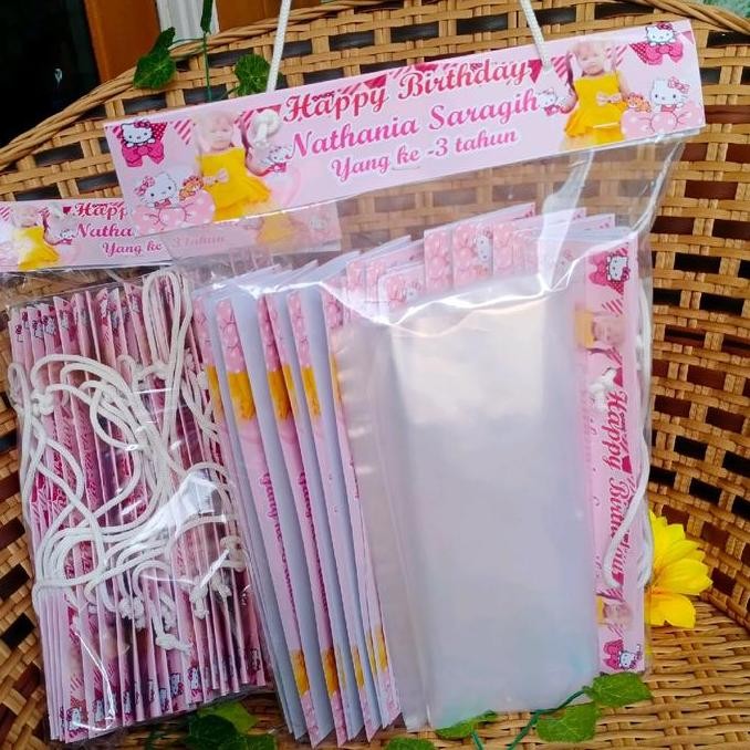 

ready stock Tas plastik ultah isi 30 pcs ukuran 20*40*0.3cm+ Desain foto anak plastik ulang tahun/plastik souvenir/Tas plastik bingkisan hadiah/Tas plastik pesta