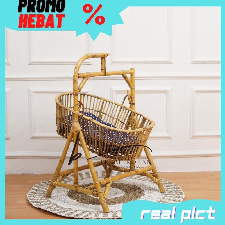 TEMPAT TIDUR AYUNAN BAYI ROTAN ALAMI LAKI-LAKI DAN PEREMPUAN AST