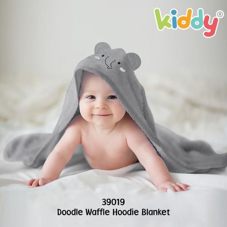 Kiddy Doodle Waffle Hoodie Blanket 39019 / Selimut Doodle Waffle Hoodie / Selimut Bayi Bahan Waffle 