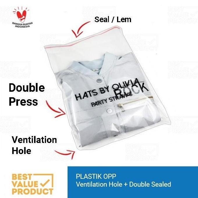 ready stock Plastik opp double seal 30x40 05 / plastik opp double press 30 x 40