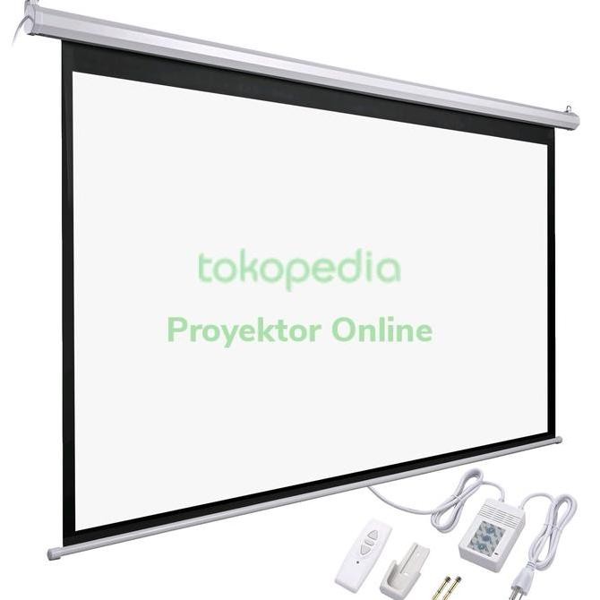 Screen Projector 120" Motorize / Layar Proyektor 120" Otomatis