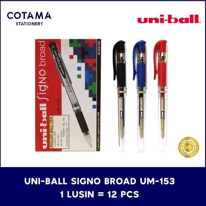 

Pulpen Uniball Signo Broad UM-153 1.0 mm - 1 lusin isi 12 pcs MURAH
