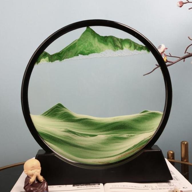 

ready Nomaid - Lukisan Meja - Quicksand Painting - Motif Pasir - 4 Warna Hijau