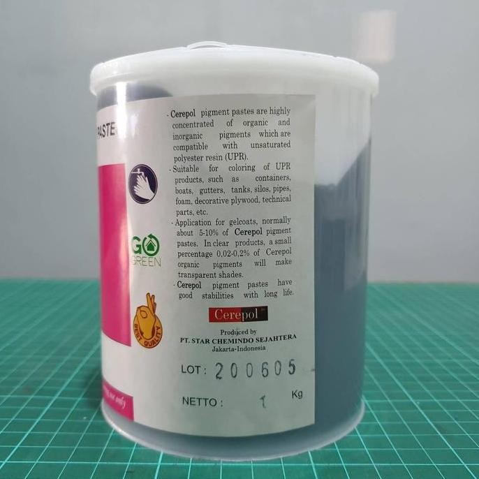 

ready Cerepol Pigment Paste Pewarna Resin Ash Grey Abu-abu - 1 kg