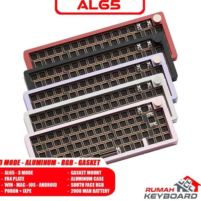 MECHANICAL KEYBOARD - SUGAR65 - 65% - GASKET - SOUTH RGB  - ALUMINUM