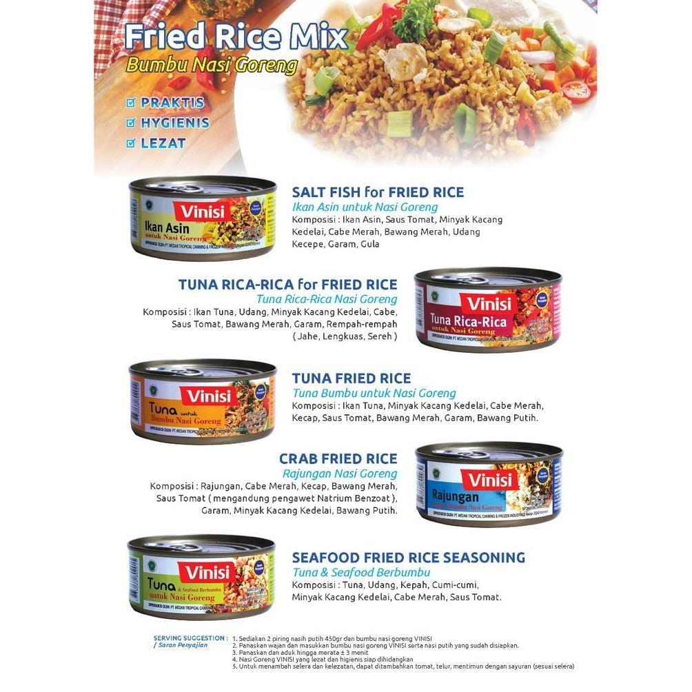 

ready Paket 3 Kaleng Vinisi Tuna Seafood Nasi Goreng 120 Gr murah