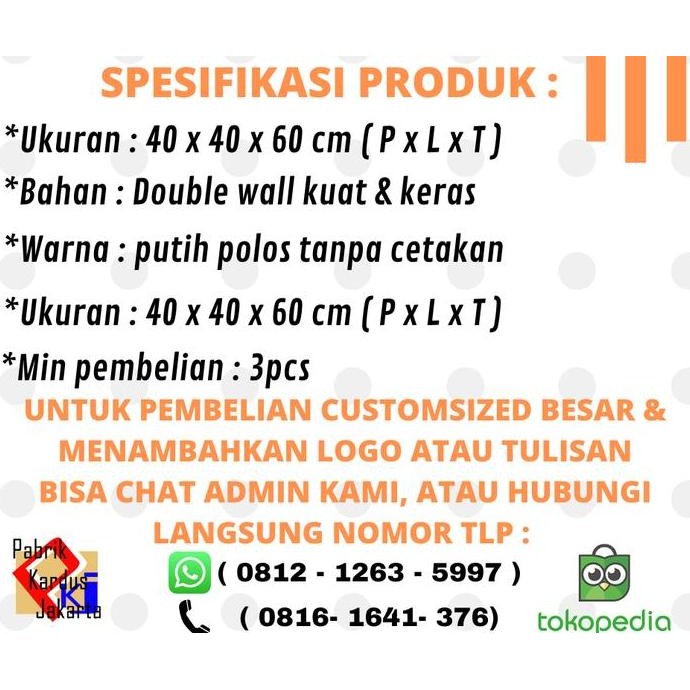 

ready stock kotak bilik suara kardus karton UK. 50X60X50cm box baru